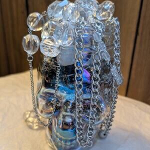 Black + Silver Mystery Jewelry Jar with 10x pieces